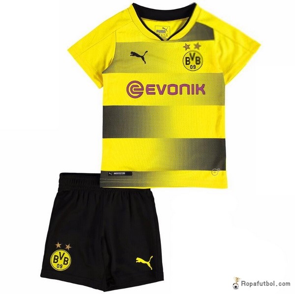 Camiseta Borussia Dortmund Replica Primera Ropa Niños 2017/18 Amarillo